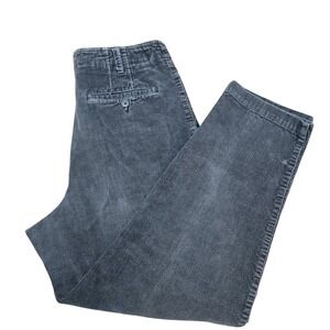 VTG L.L. Bean Corduroy Pants Gray Pleated Casual‎ Womens Sz 14